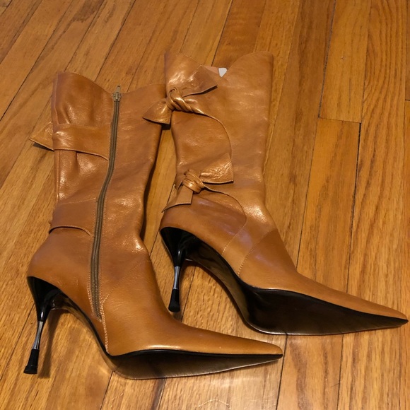 Bronx leather bow boots 38 B (7.5 US) - Picture 4 of 6
